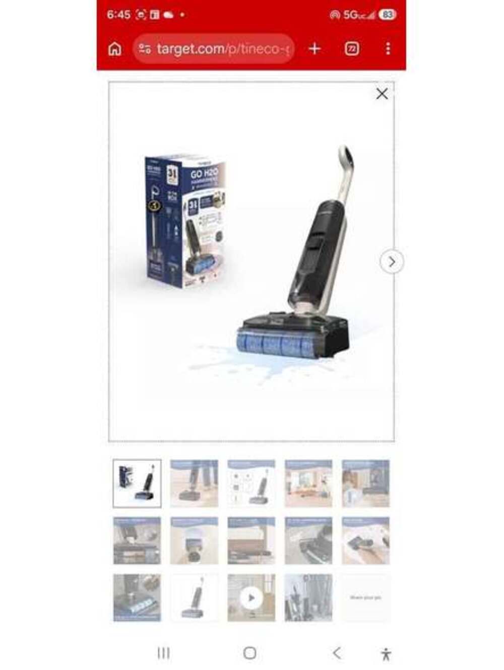 Tineco GO H2O Hammerhead MessDetect Ultra Cordless Vacuum Mop